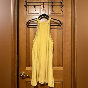 Yellow Crochet Halter Dress Size S